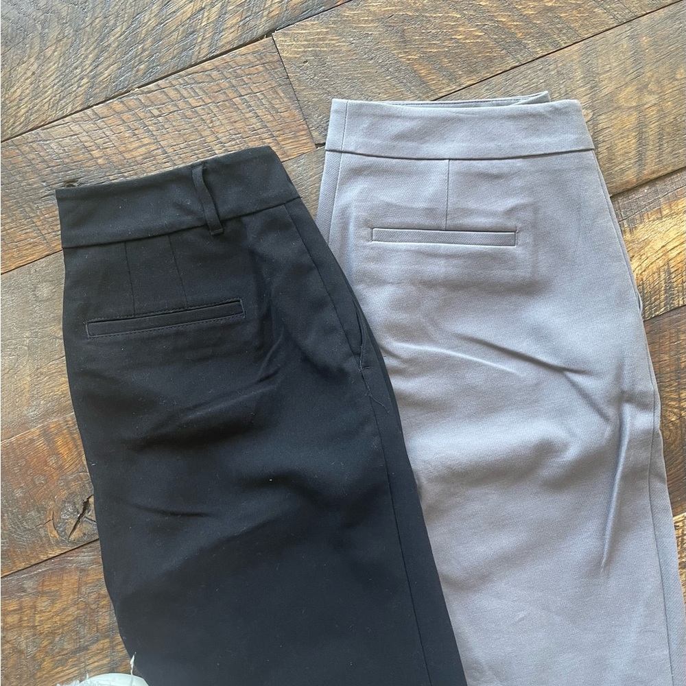 SET OF 2 Anne taylor dress pants size 4 perfect condition black & grey
